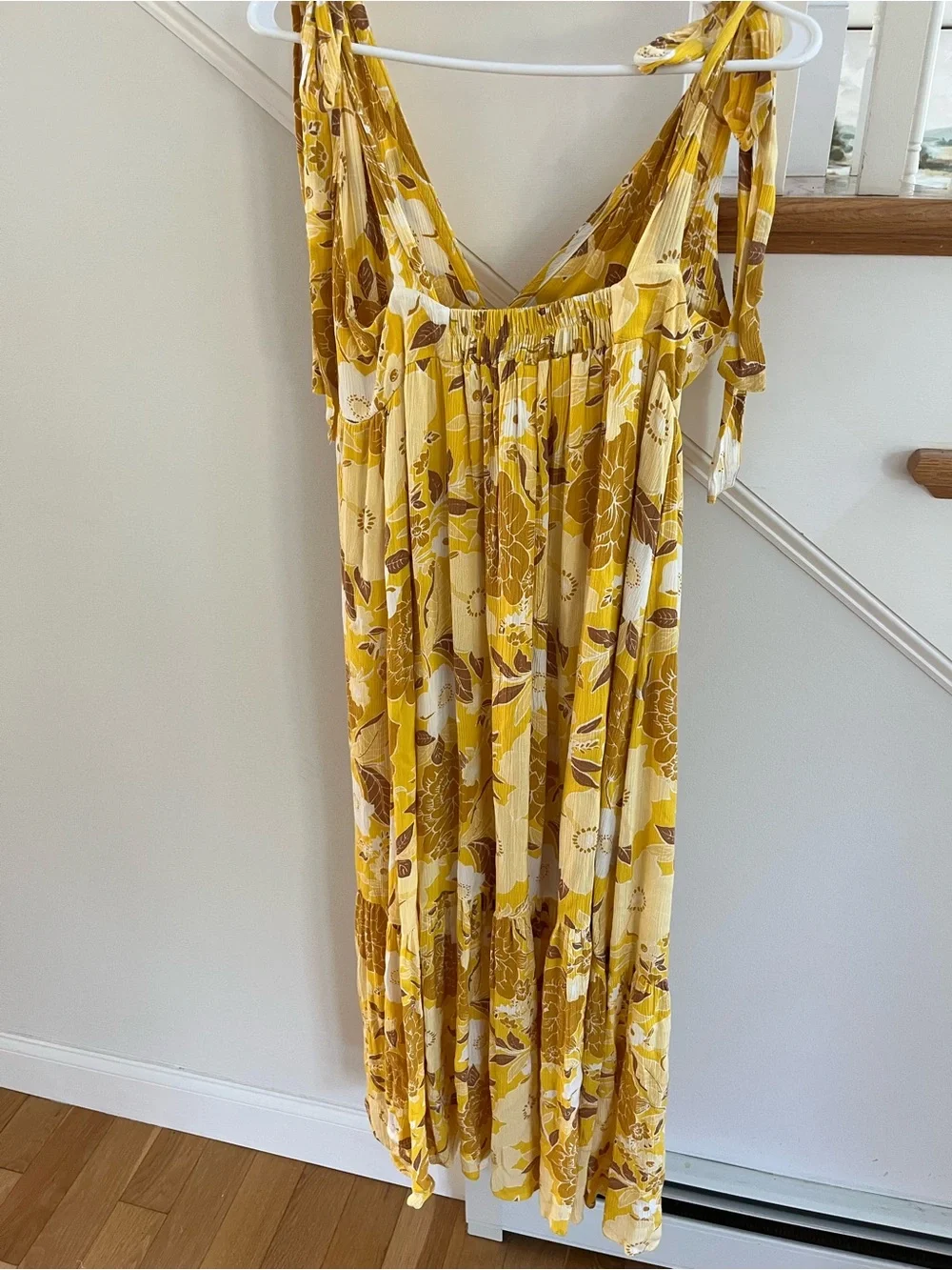 Abercrombie Yellow Floral Maxi Dress SMALL TALL